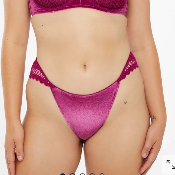 Savage X Fenty Purple Heat Velvet Vixen Cheeky Panty - Picture 2 of 12